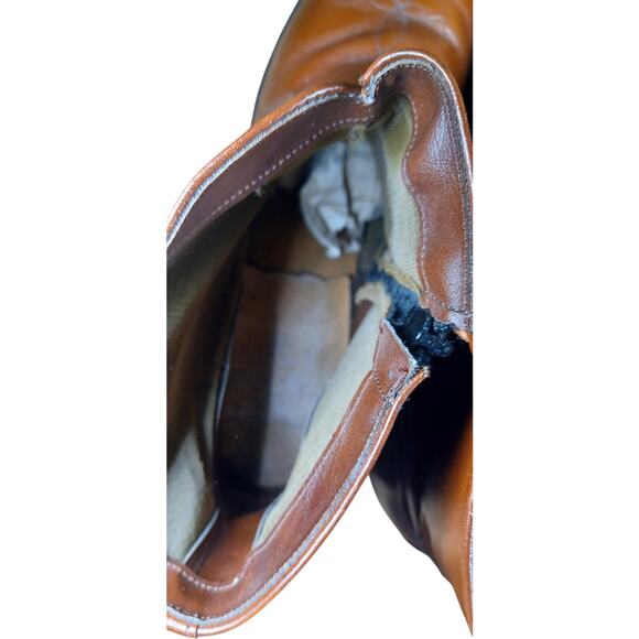 Vintage Hy-Test Tufgum Side-Zip Western Ankle Boots Brown Leather Men’s 10 XE - Picture 8 of 11